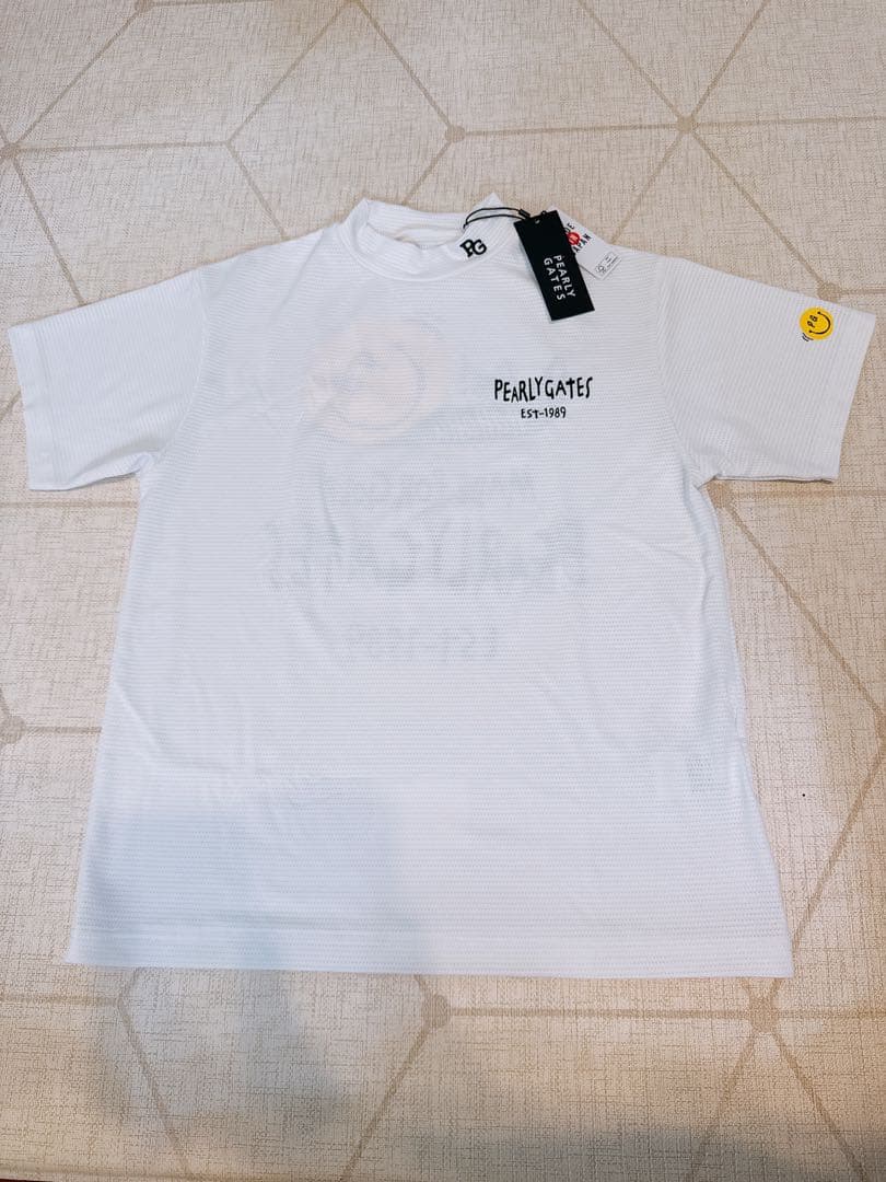 【新品未使用タグ付き】 PEARLY GATES 半袖モックネックカットソー