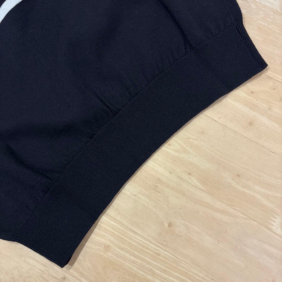 パーリーゲイツ☆新品 配色ボーダーコットンクルーネックニット