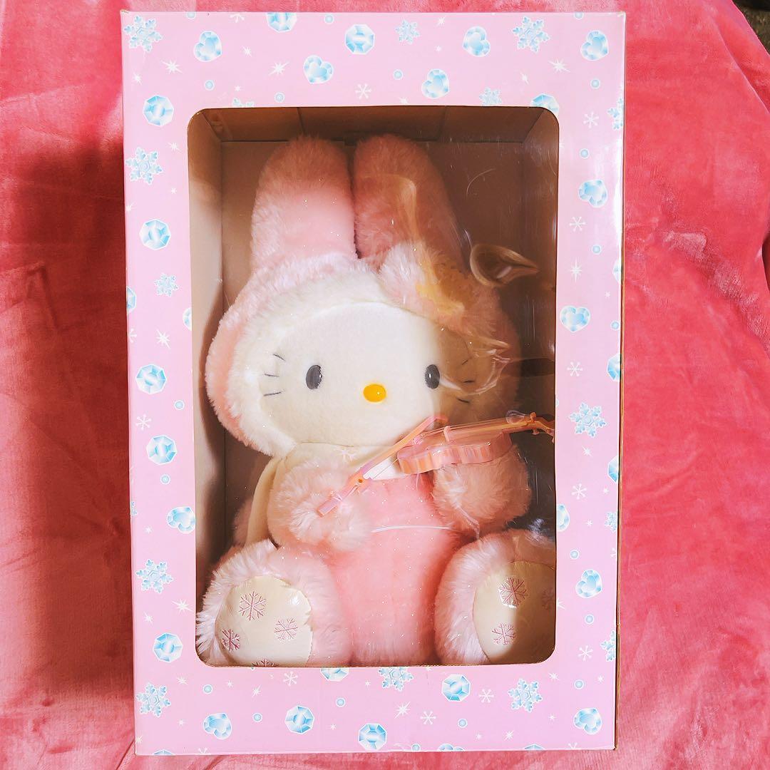 希少レア　ハローキティ　ファイバードールバイオリン　ウサギ　オルゴール　サンリオ