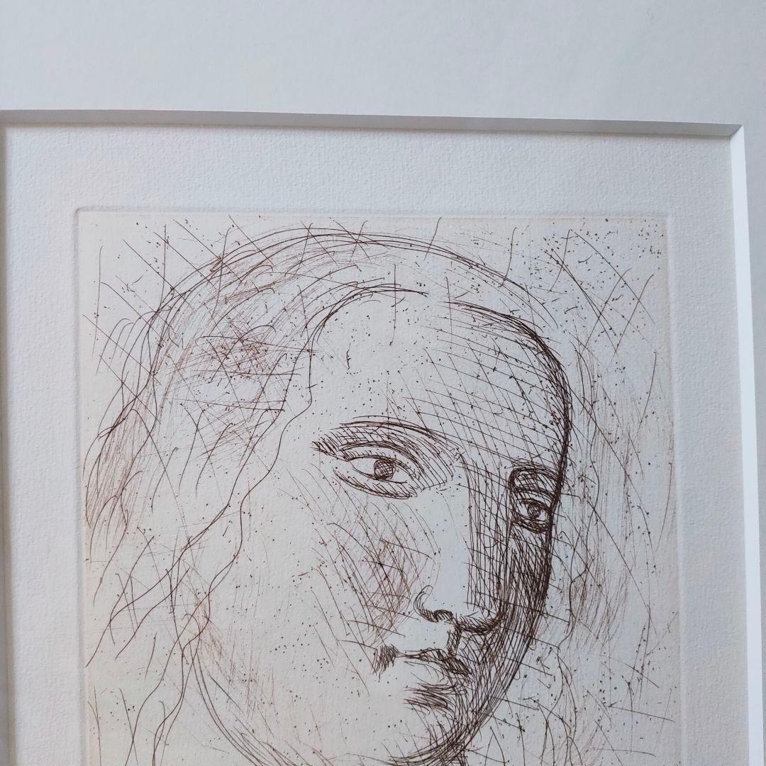 有本利夫 銅版画 「男の顔」オリジナル 限定版