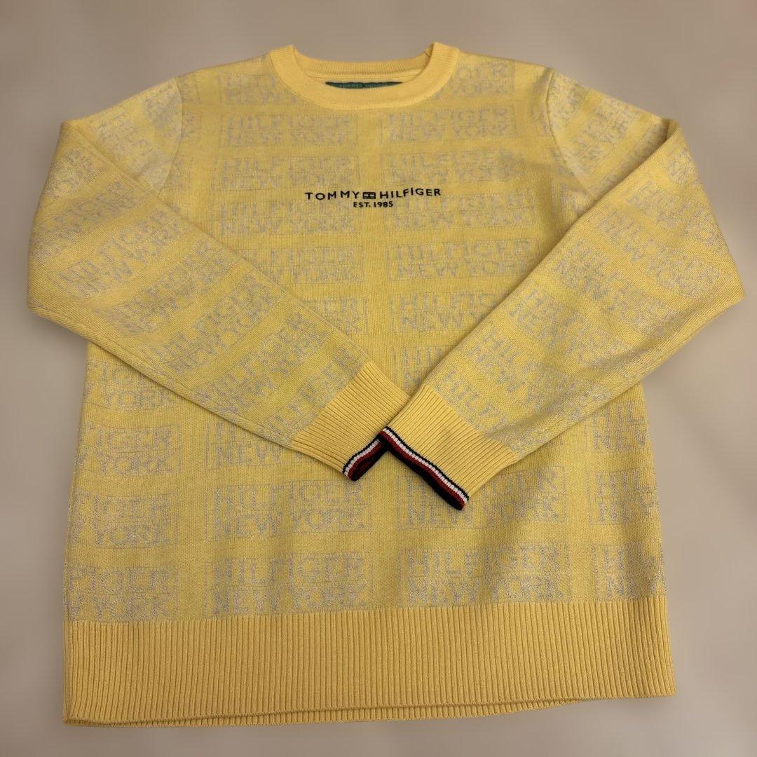 トミーヒルフィガー ゴルフ レディースモノグラムジャカード クル−ネックセ−タ−