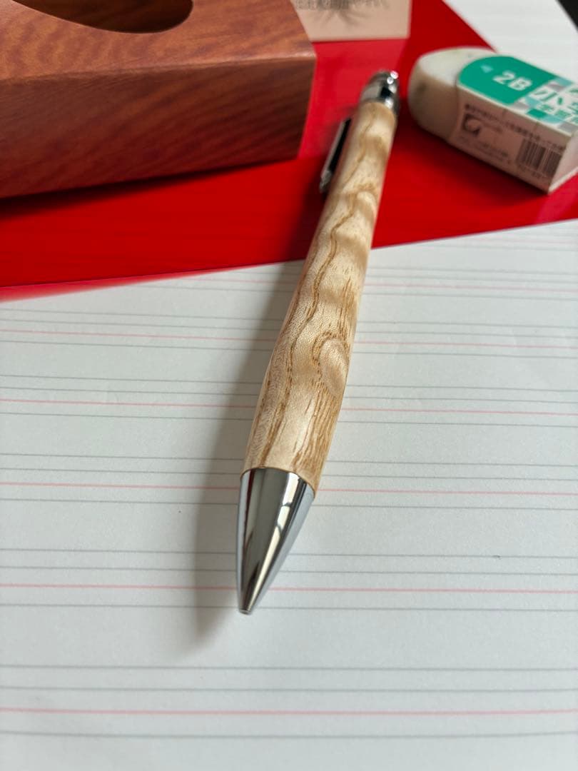 新品未使用　工房楔　タモ杢　0.5mmシャープペンシル　希少