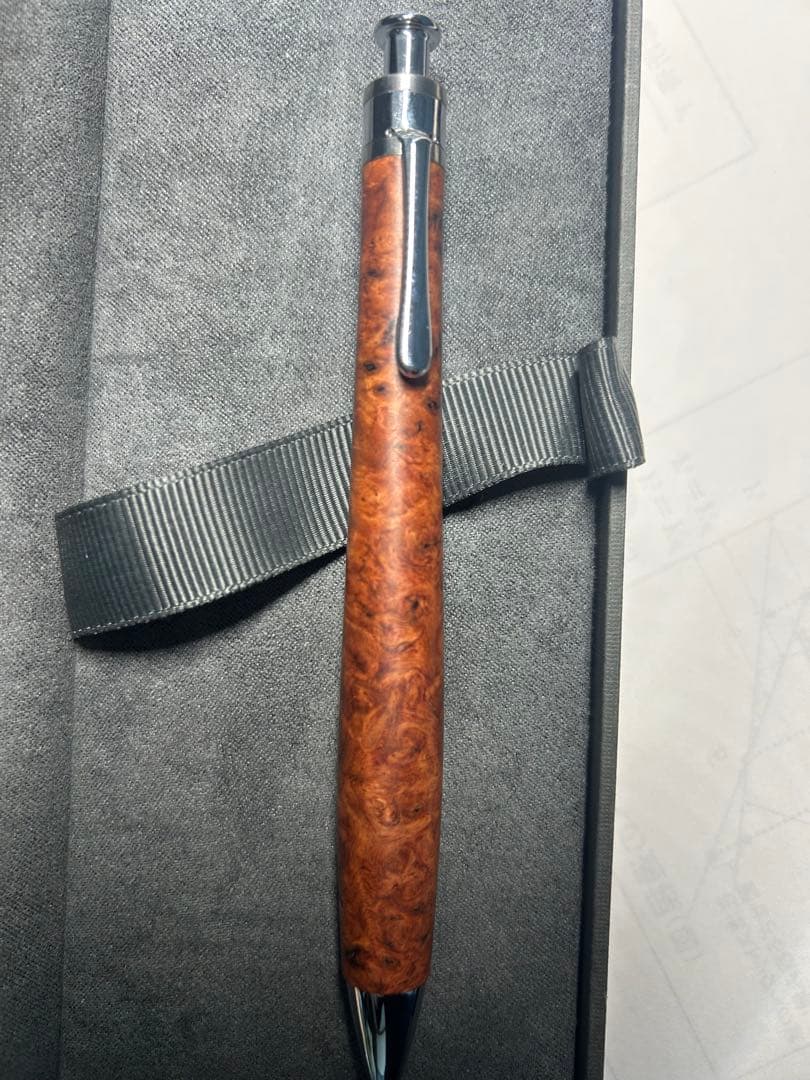 工房楔　花梨こぶ杢　真鍮パイプモデル