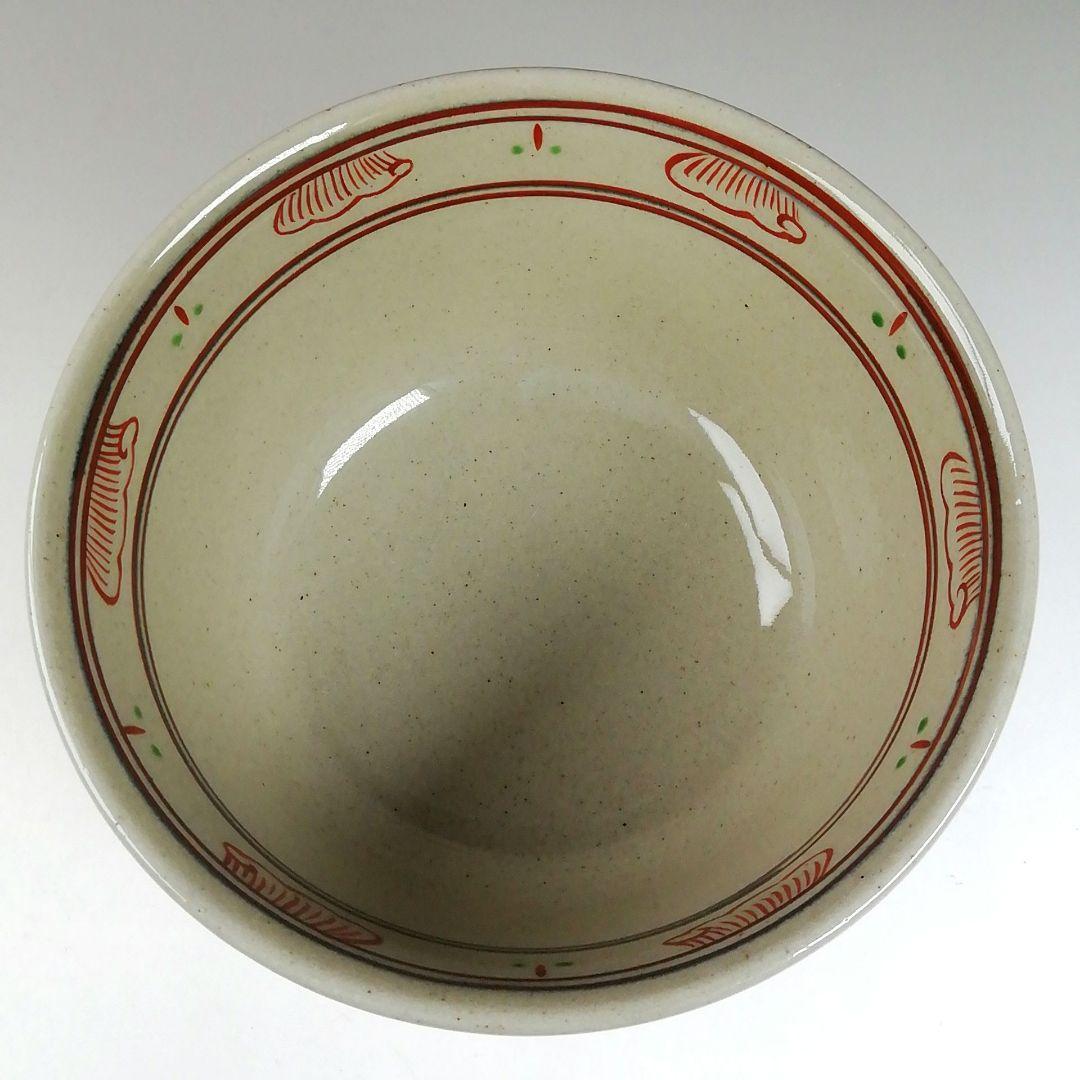 Ｔ６０７　茶碗　『膳所焼』『赤絵　安南写』『淡海ぜぜ陽炎園 造』　共箱　茶道具