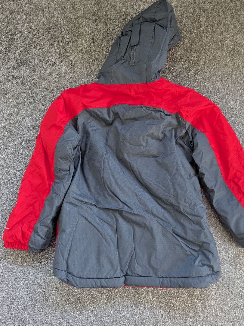 Columbia フード付きジャケット レッド/グレー