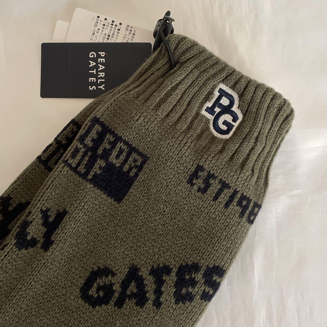 パーリーゲイツ　ゴルフ　ロゴ　レッグウォーマー　カーキ