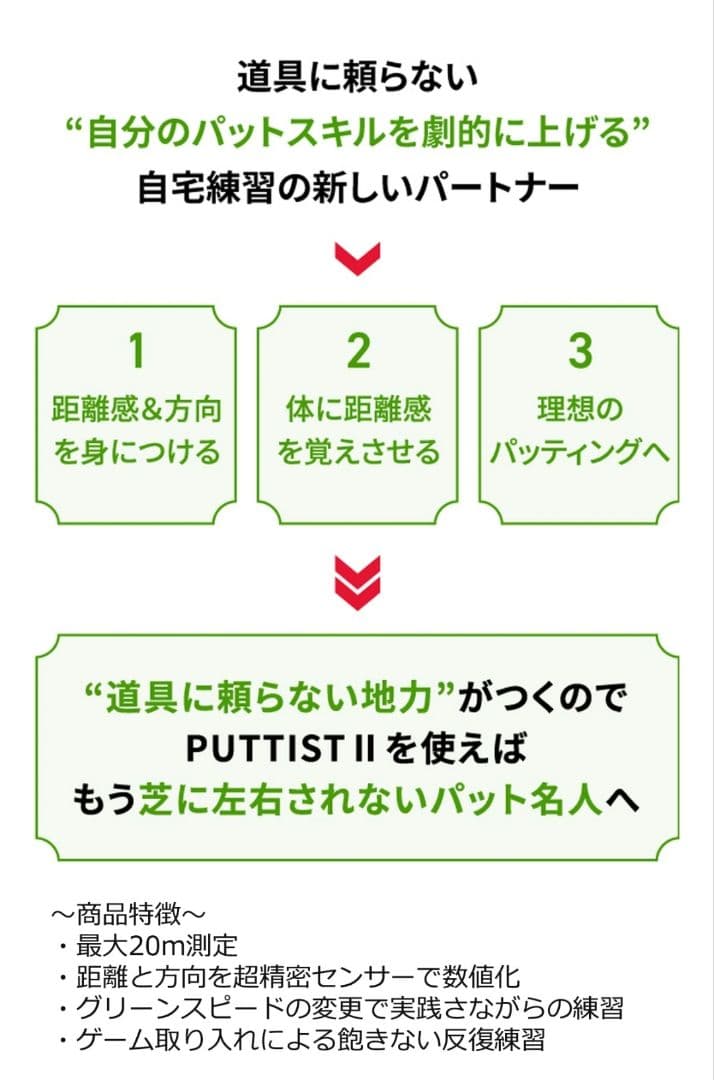 【新品・未使用】グリーン パターマット Puttist ll パッティスト2