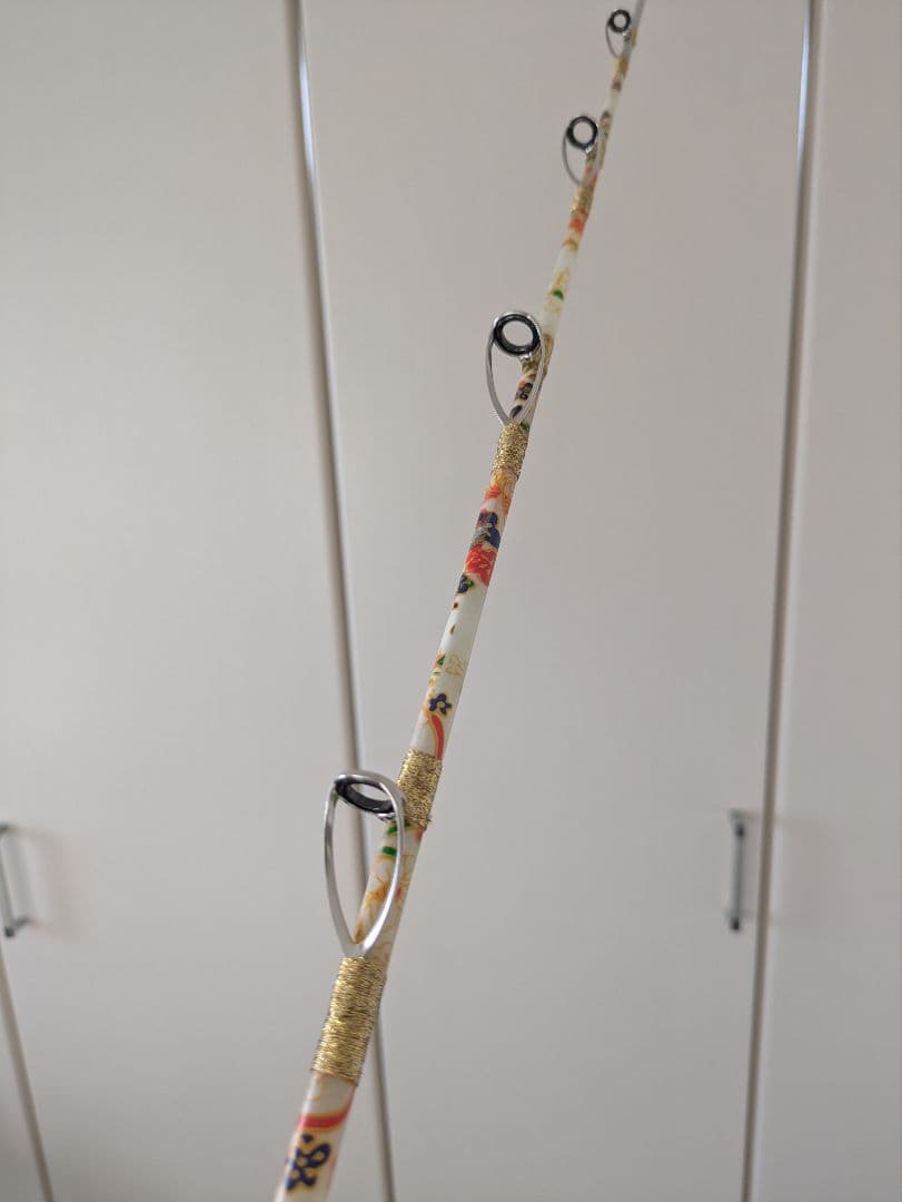 伊勢海老竿　穴釣り　テトラ釣り　布袋竹　和紙　ハンドメイド