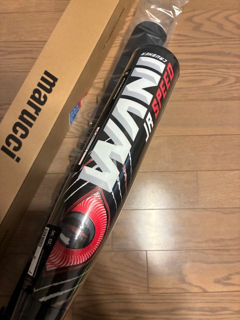 【新品未使用】marucci 赤ワニ少年軟式野球バット78cm バットケース付き