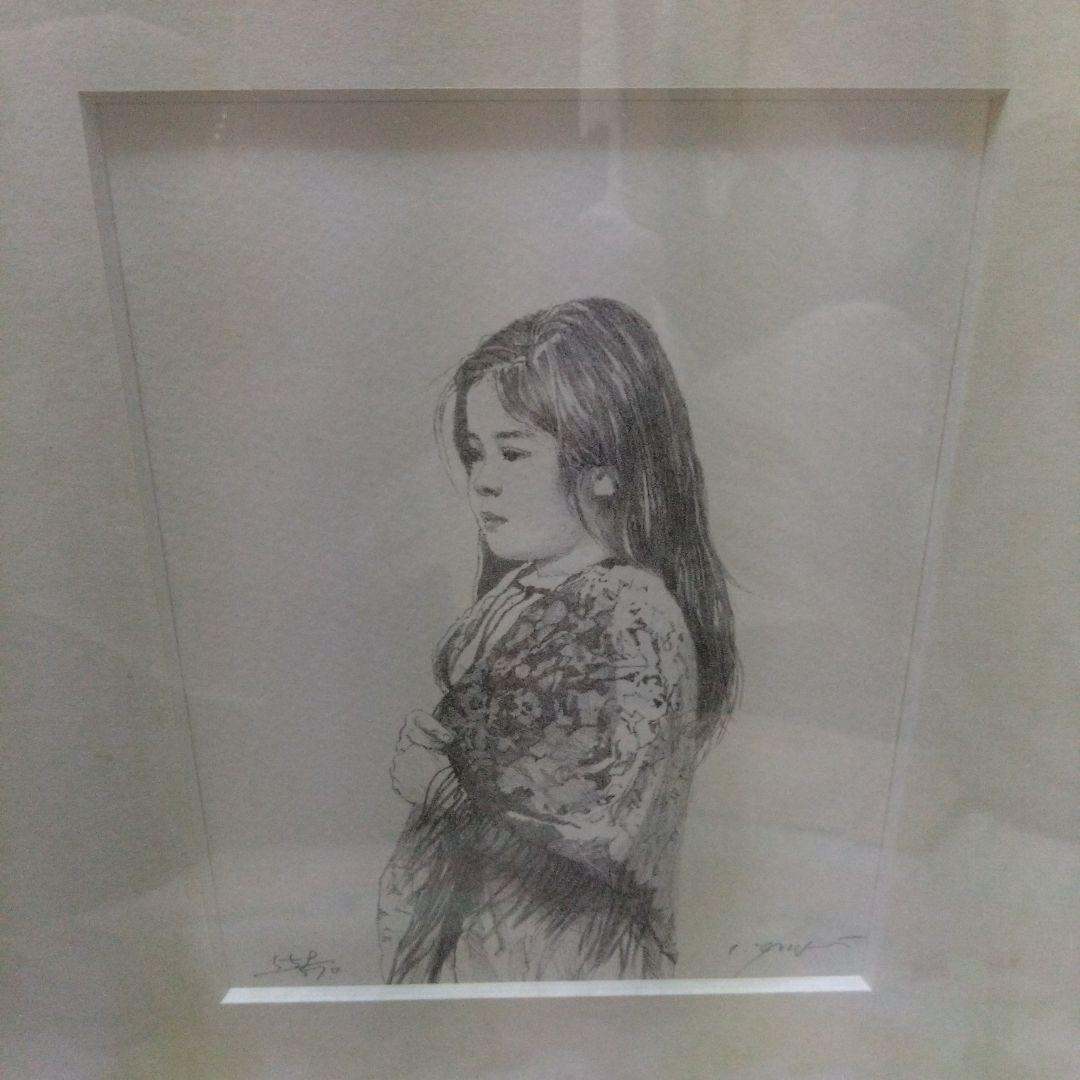 藤井勉さんの少女の絵画です。希少です。なかなか無いです希望と書いてありました。