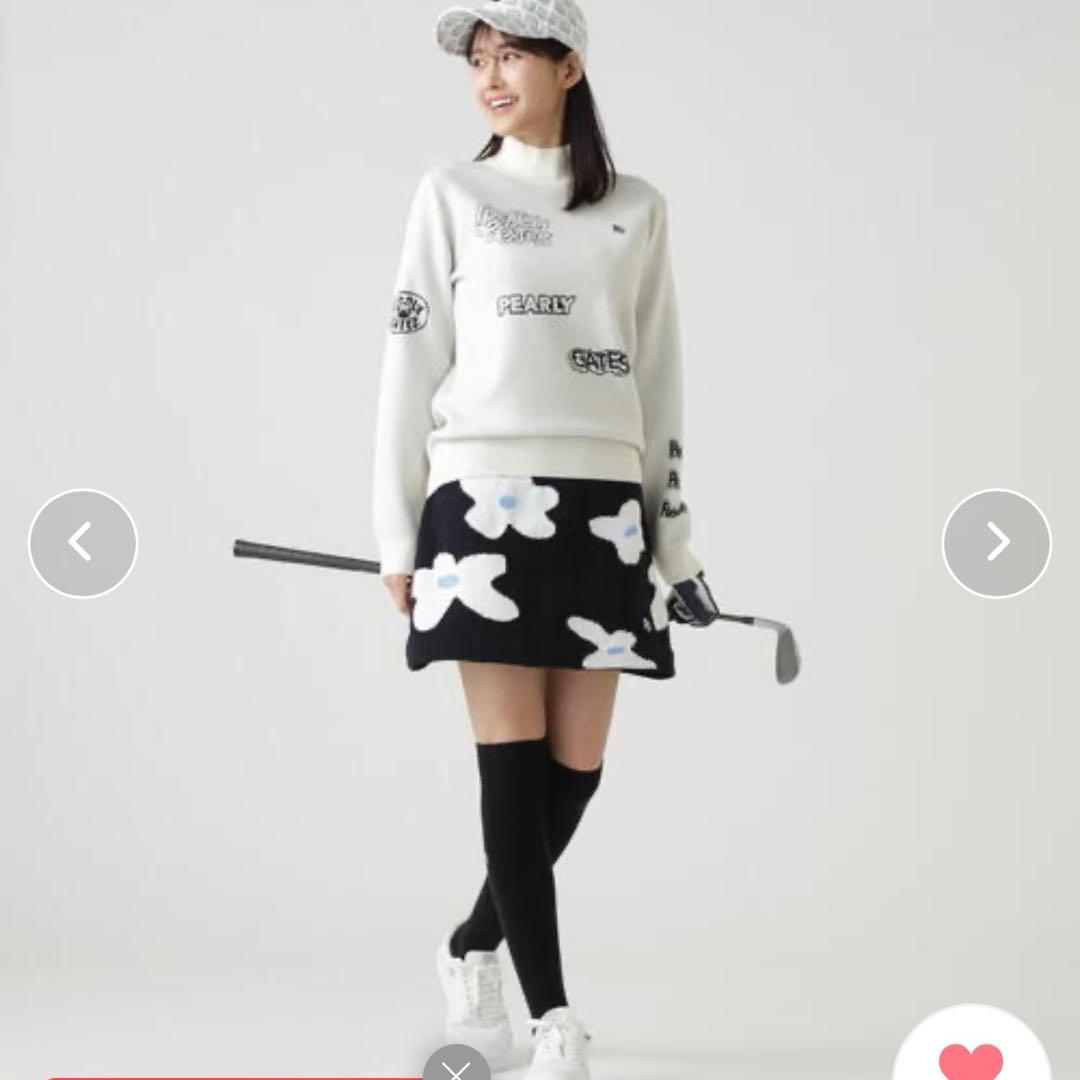 PEARY GATES 14GダブルJQ×ワッペン風ハイネックニットプルオーバー