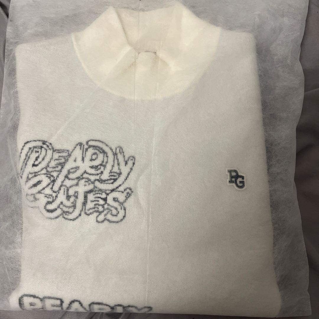 PEARY GATES 14GダブルJQ×ワッペン風ハイネックニットプルオーバー