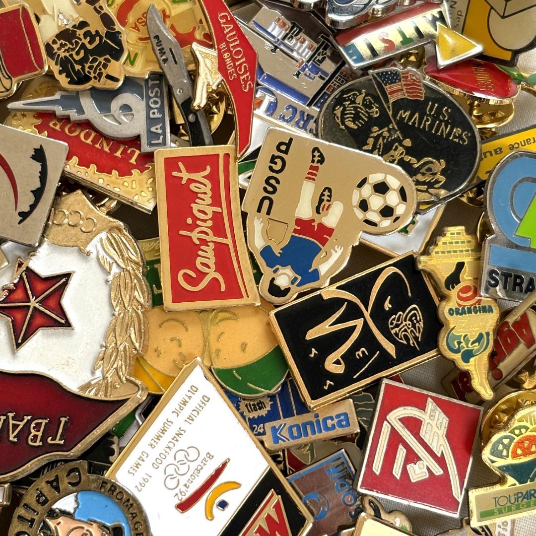 37624 フランス雑貨 フレンチ ピンバッジ200個セット ピンズ まとめ売り