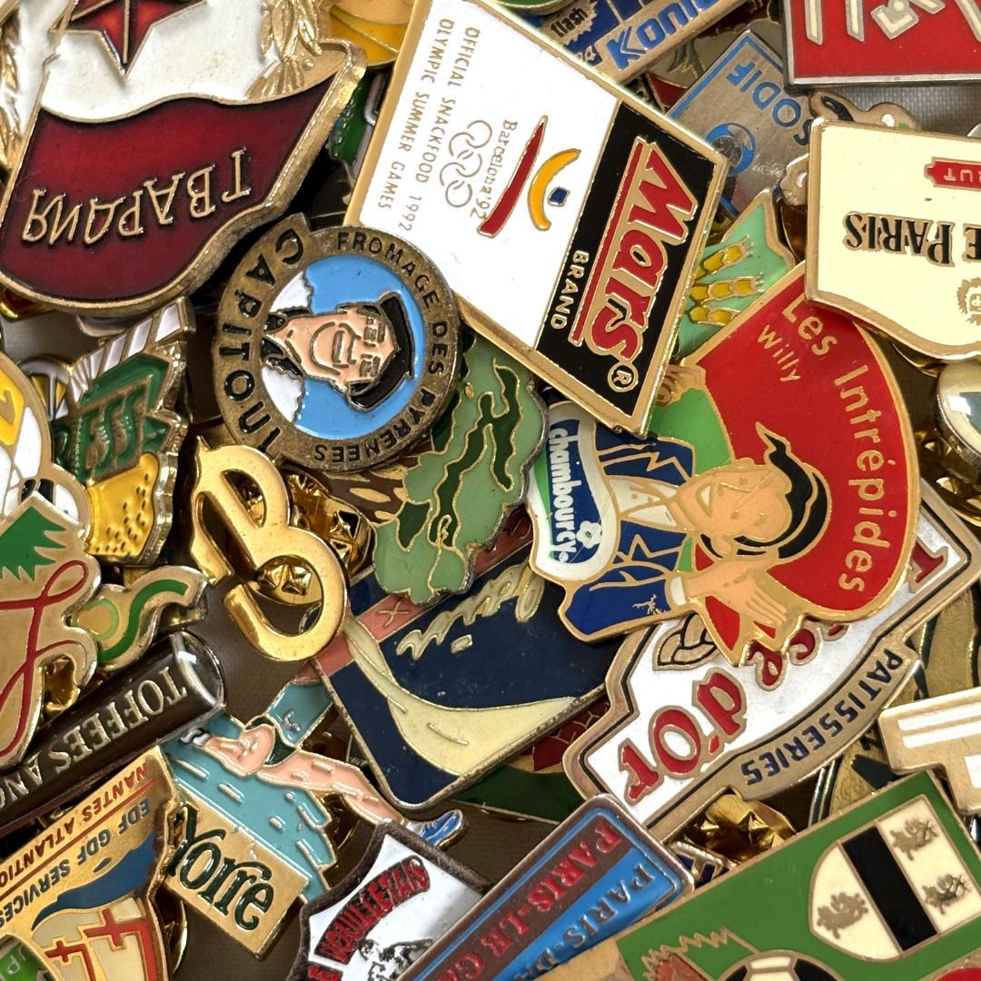 37624 フランス雑貨 フレンチ ピンバッジ200個セット ピンズ まとめ売り