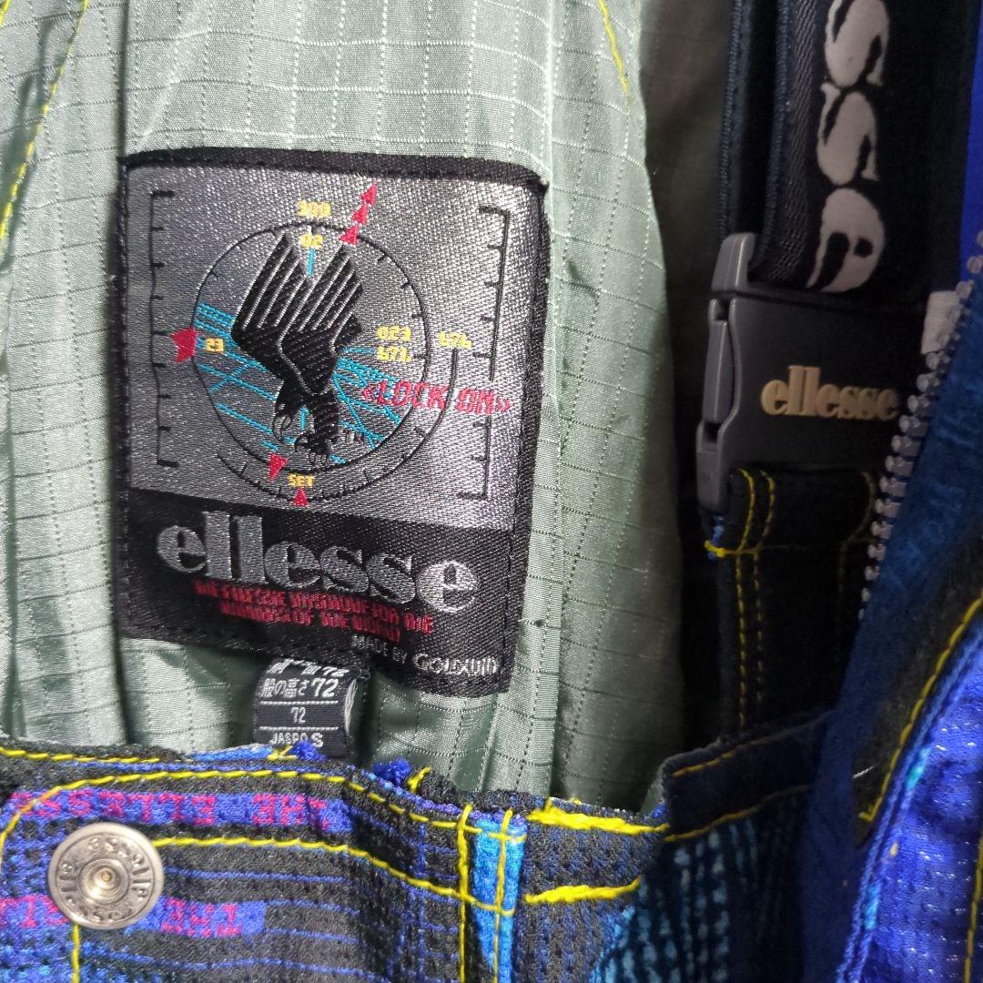 ☆ロゴ傷みありellesse スキーウェア 青紫黄色　☆