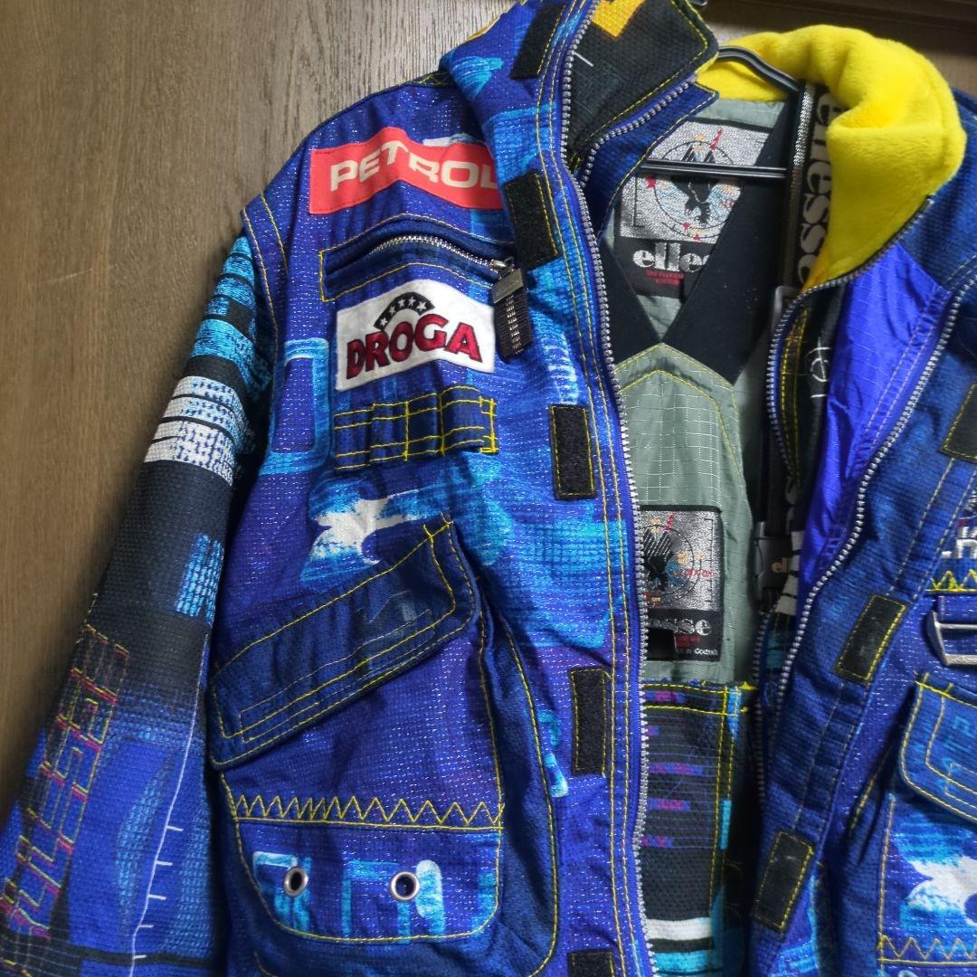 ☆ロゴ傷みありellesse スキーウェア 青紫黄色　☆