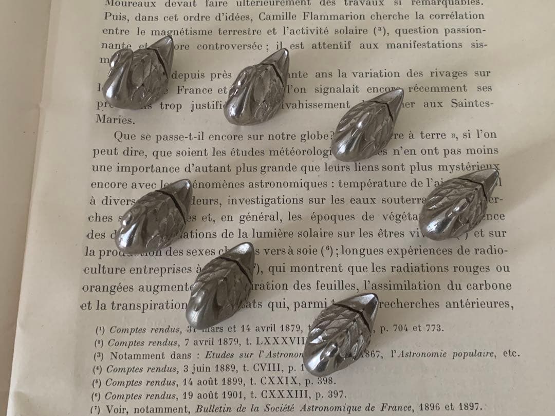 フランスアンティーク　カードスタンド　白鳥　スワン　蚤の市　ブロカント