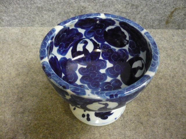 伊万里 染付 雲に鶴 盃洗 [B31484]