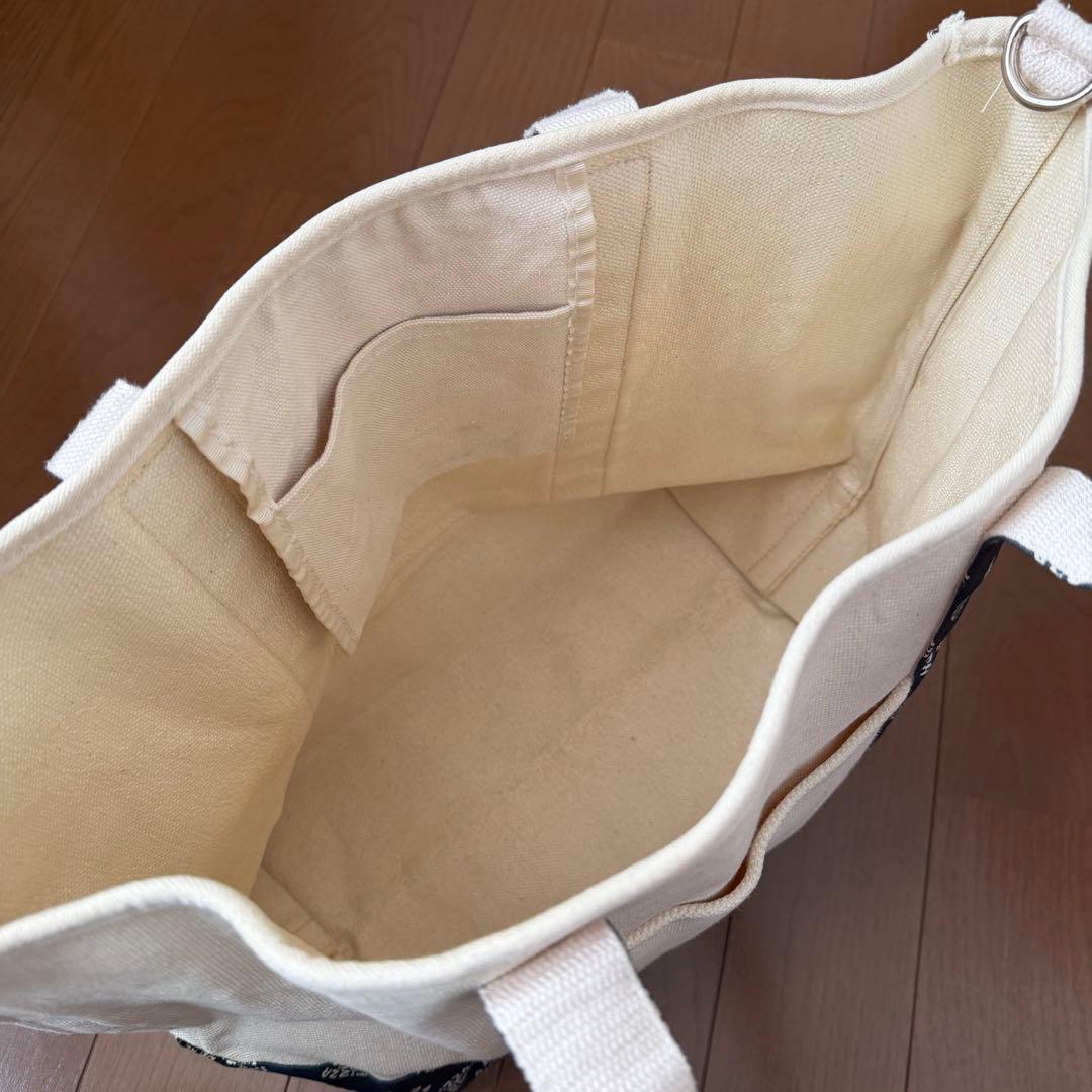 PIZZA OF DEATH トートバッグ ネイビー ストラップ付き