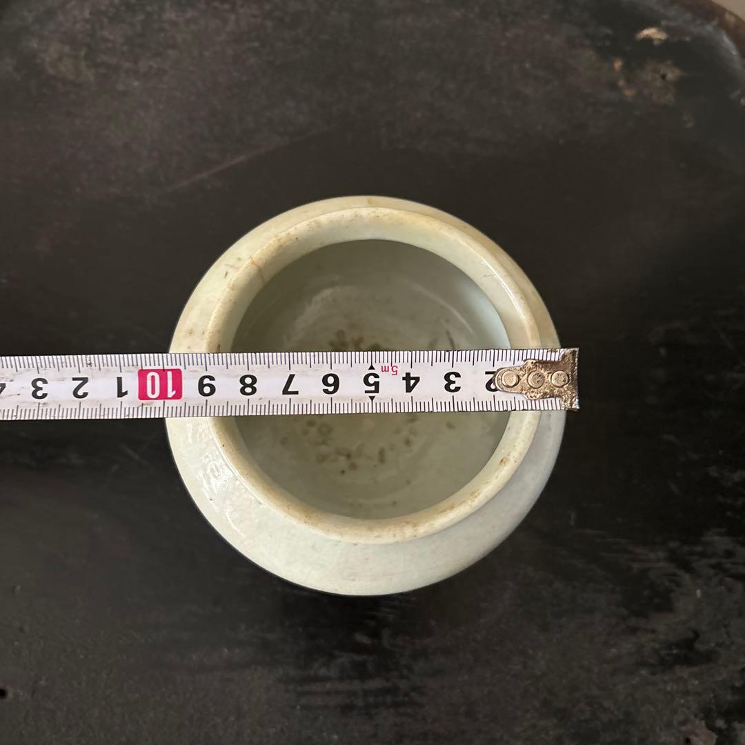 李朝壷　白磁　丸壷　塩笥壺　韓国オンギ.骨董品.スッカラ.アンティーク.立原正秋