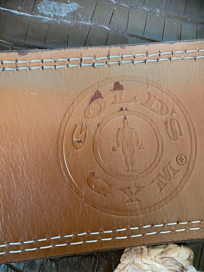 【大人気】GOLD'S GYM プロレザーパワーベルト ステッカー付き