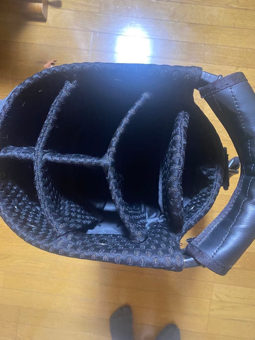 GREGORY ブラックキャディバッグ スタンド付き