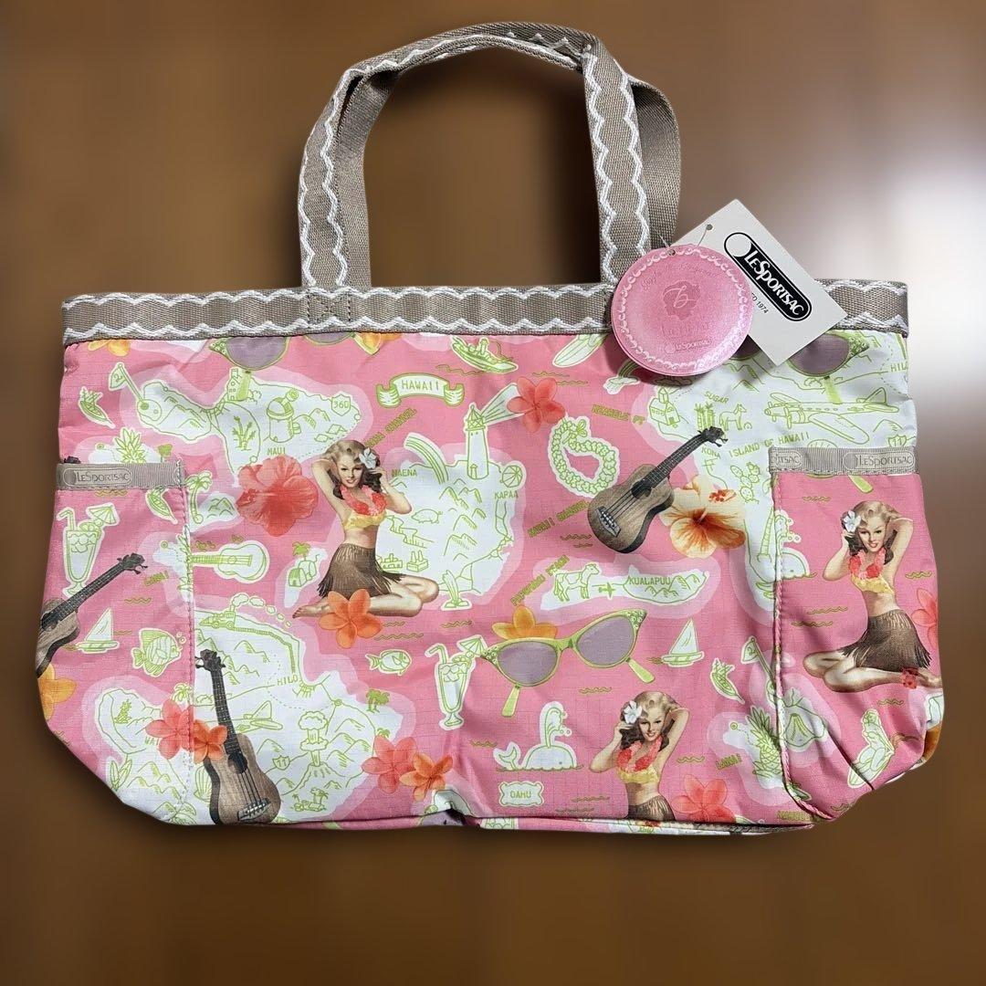 希少 タグ付き　benefitコラボハワイアンLESPORTSAC トートバッグ