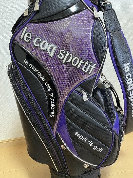 ルコック キャディバッグ QQ1203 9.5型 ブラック×パープル