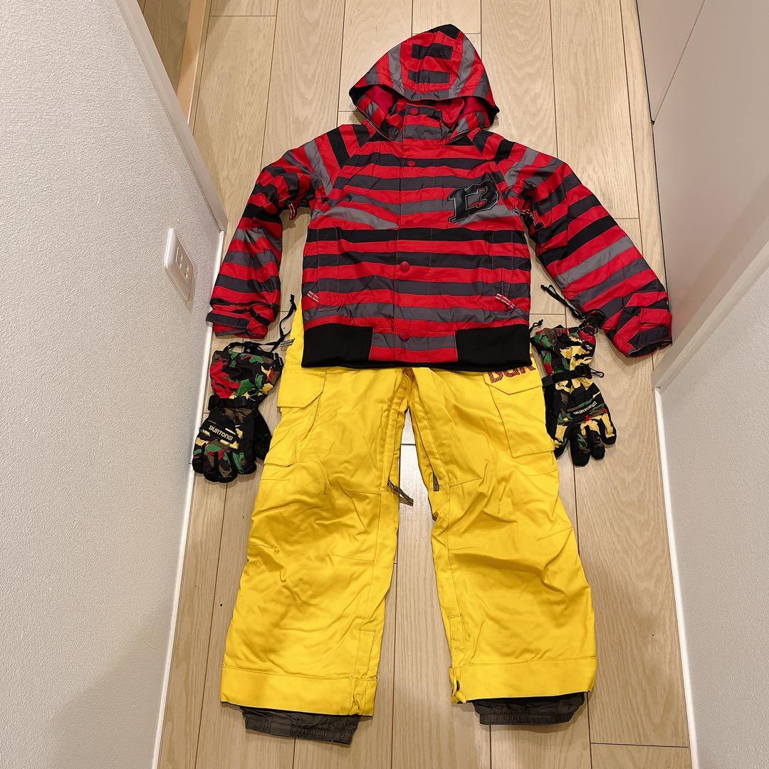 Burton スノーボードウェア 上下＋グローブ