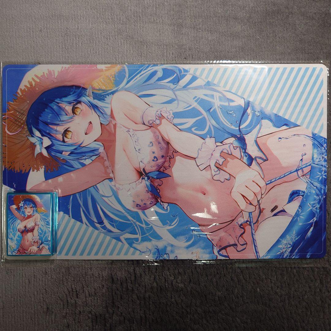 α2 ホロライブ 麦わら帽子&ビキニ 雪花ラミィ スリーブ&プレイマット