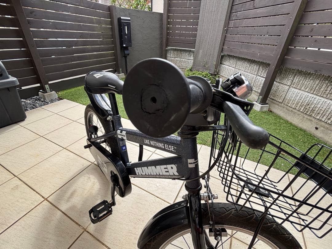 『引き取り限定』 HUMMER キッズ自転車 ブラック バスケット付き