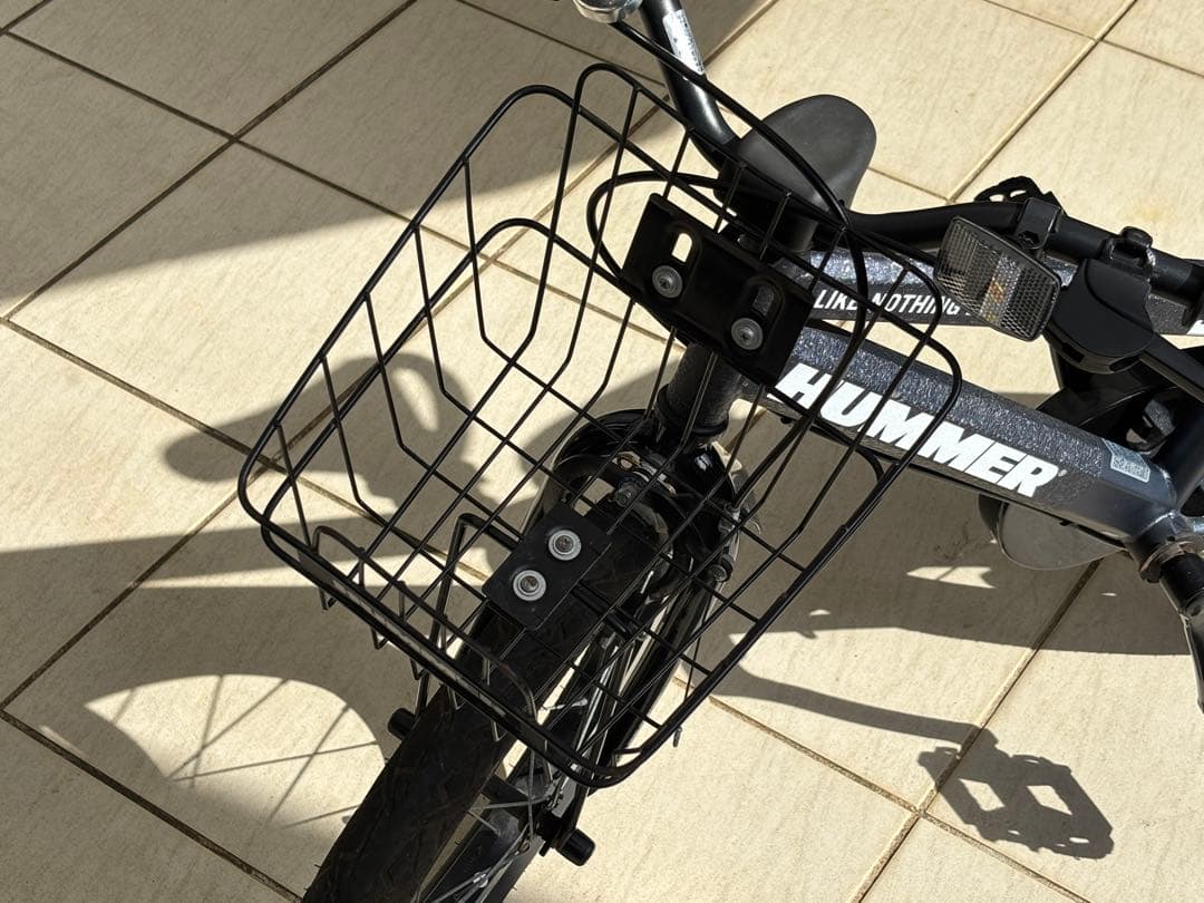 『引き取り限定』 HUMMER キッズ自転車 ブラック バスケット付き