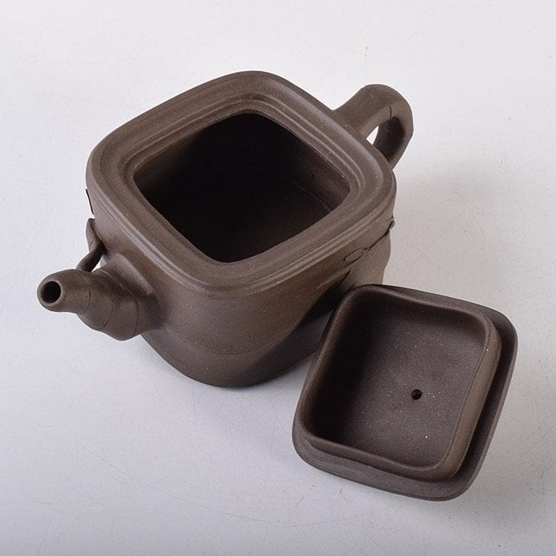 中国　紫砂　朱泥　竹文　急須　茶壷　在銘　N　7119