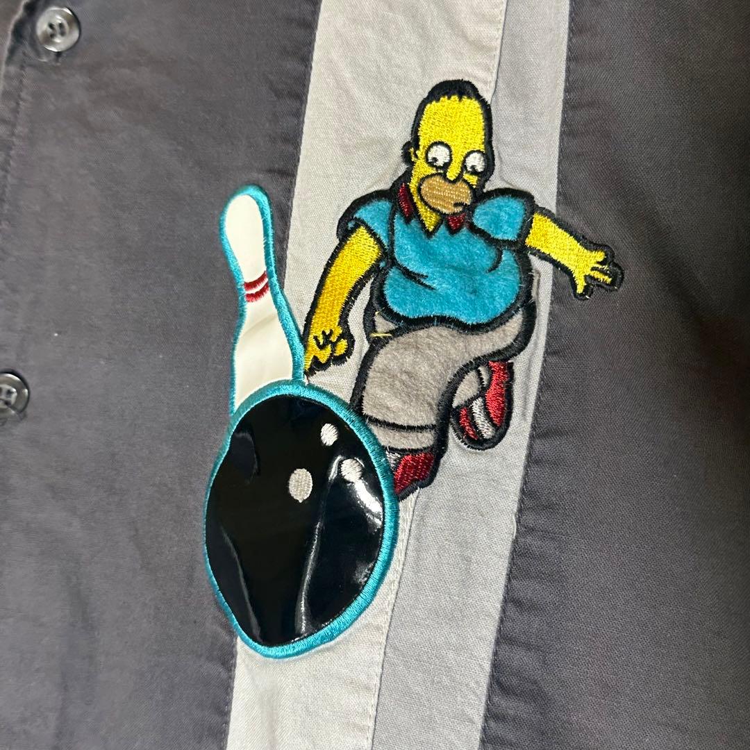 【レア】2002年Simpsons シンプソンズ ボウリングシャツ L〜XL