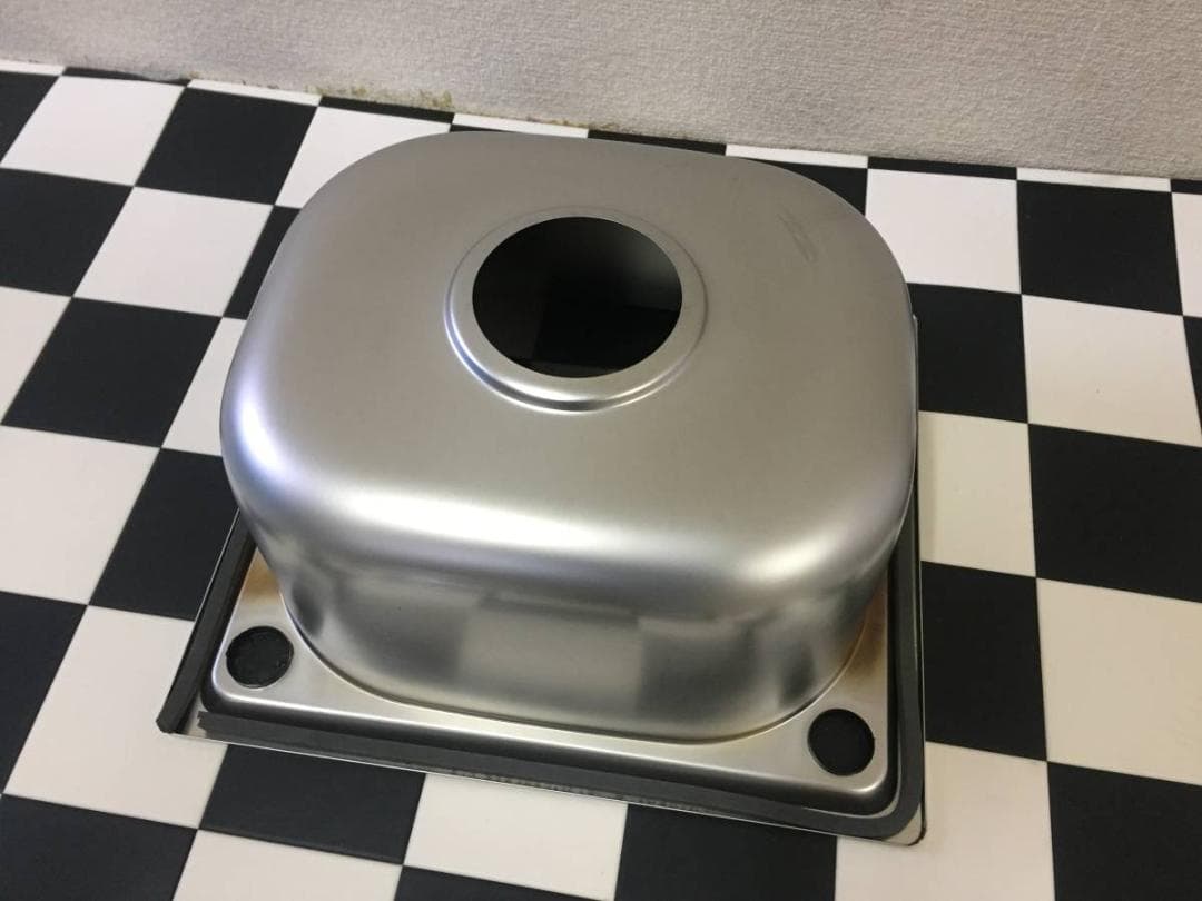 ステンレス製簡易流し台 シンク 　角パイプ脚付き 洗い桶　ガーデニングシンク