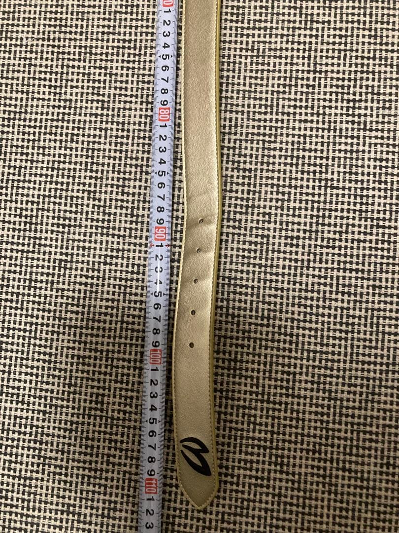 MASTER BUNNY ベージュ ロゴ入り ベルト