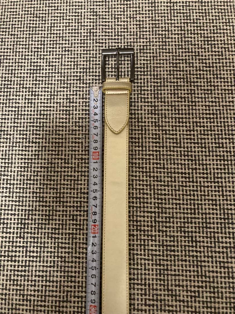 MASTER BUNNY ベージュ ロゴ入り ベルト