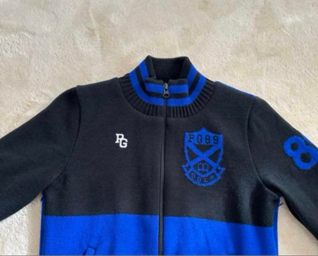 パーリーゲイツ　ダブルジップ　レディースニットブルゾン　防寒アウター