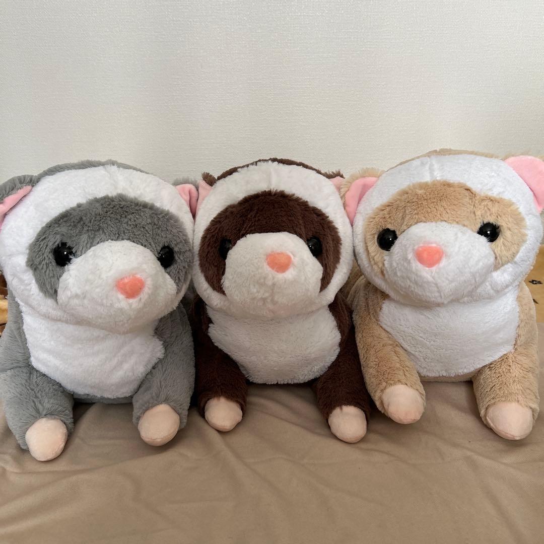 くったりろんぐフェレットナチュラル3体セット