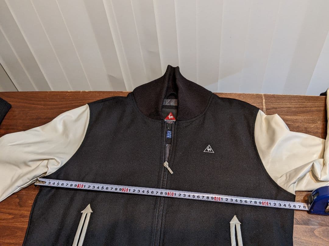 ルコック　ゴルフ　スタジャン　フェイクレザー　　中綿　毛　ジャケット　　デサント