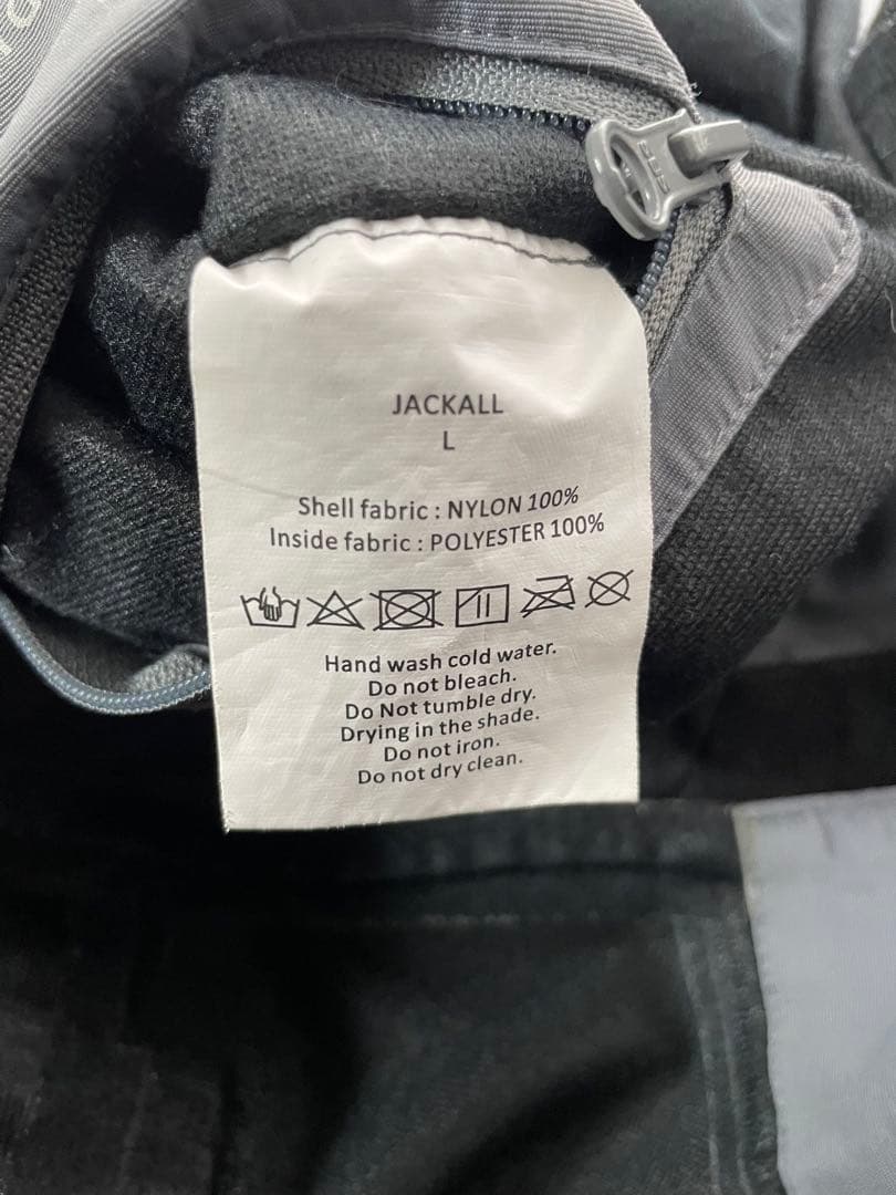 ジャッカル　ハードシェルジャケット　透湿洗浄　撥水処理済み　アイスグレー