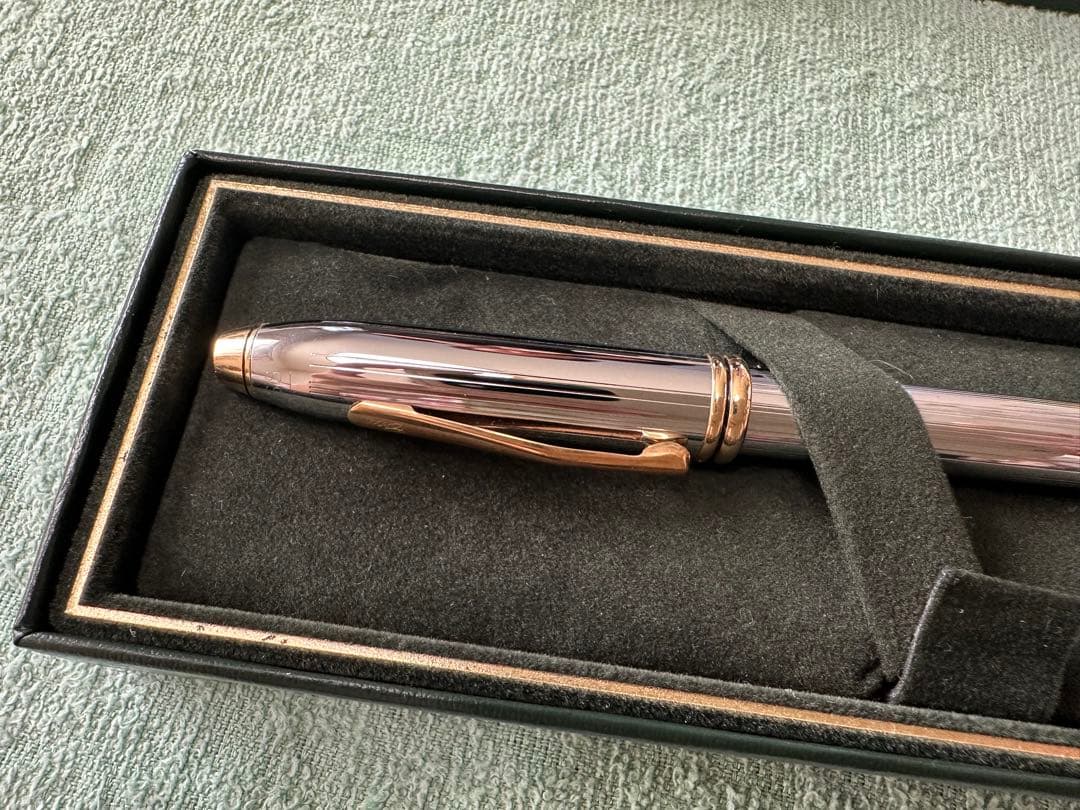 CROSS ヴィンテージ 万年筆　シルバー　ゴールド　専用ケース付き