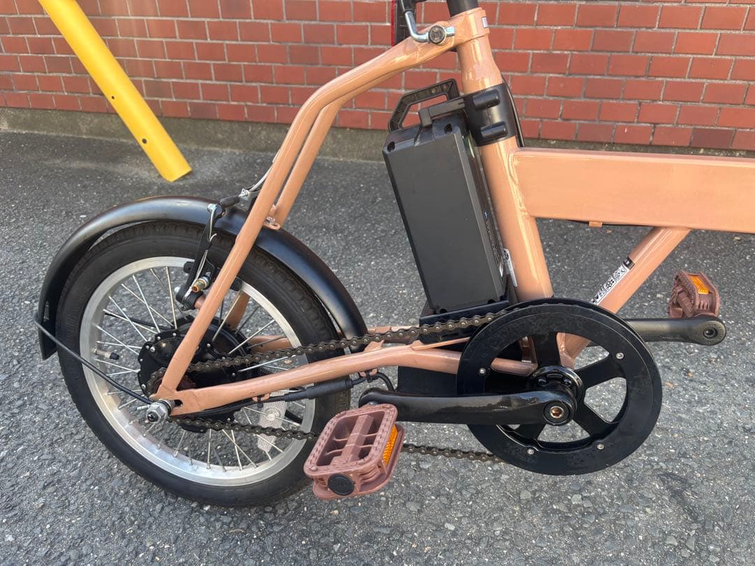 Suisui 綺麗な折りたたみ電動自転車 ベージュ