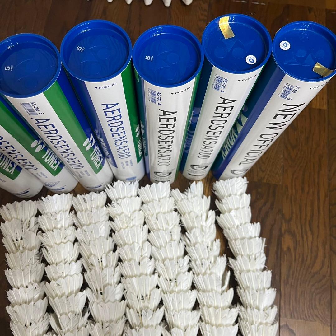 ヨネックス　バドミントン　シャトル　中古　エアロセンサ　ニューオフィシャル　5番