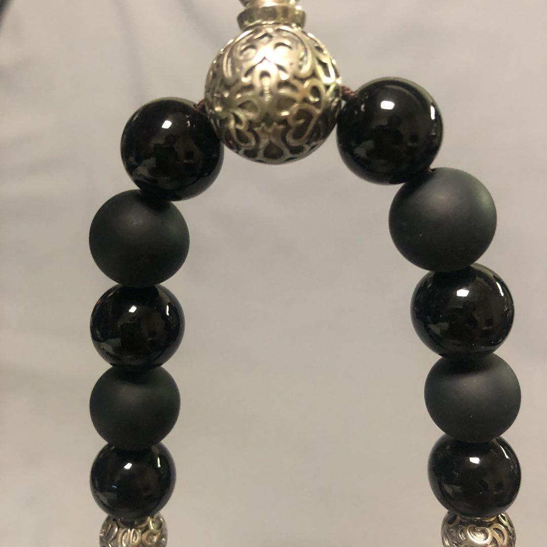 オニキスシルバー念珠