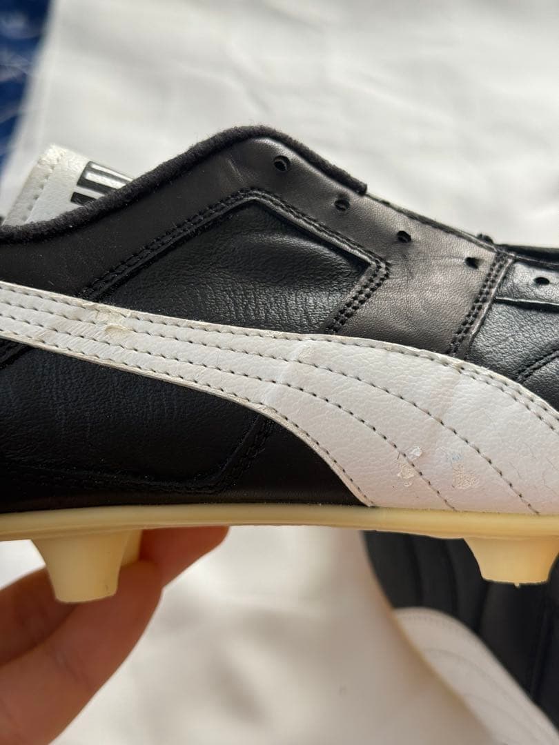 お*や様 PUMA P353SP ブラックサッカーシューズ 24.5cm