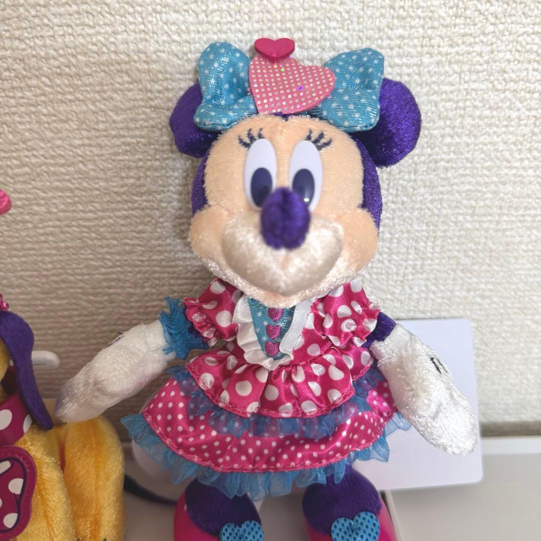 ディズニー　ファンダーランド ぬいぐるみバッジ ミッキー ミニー プルート　3点