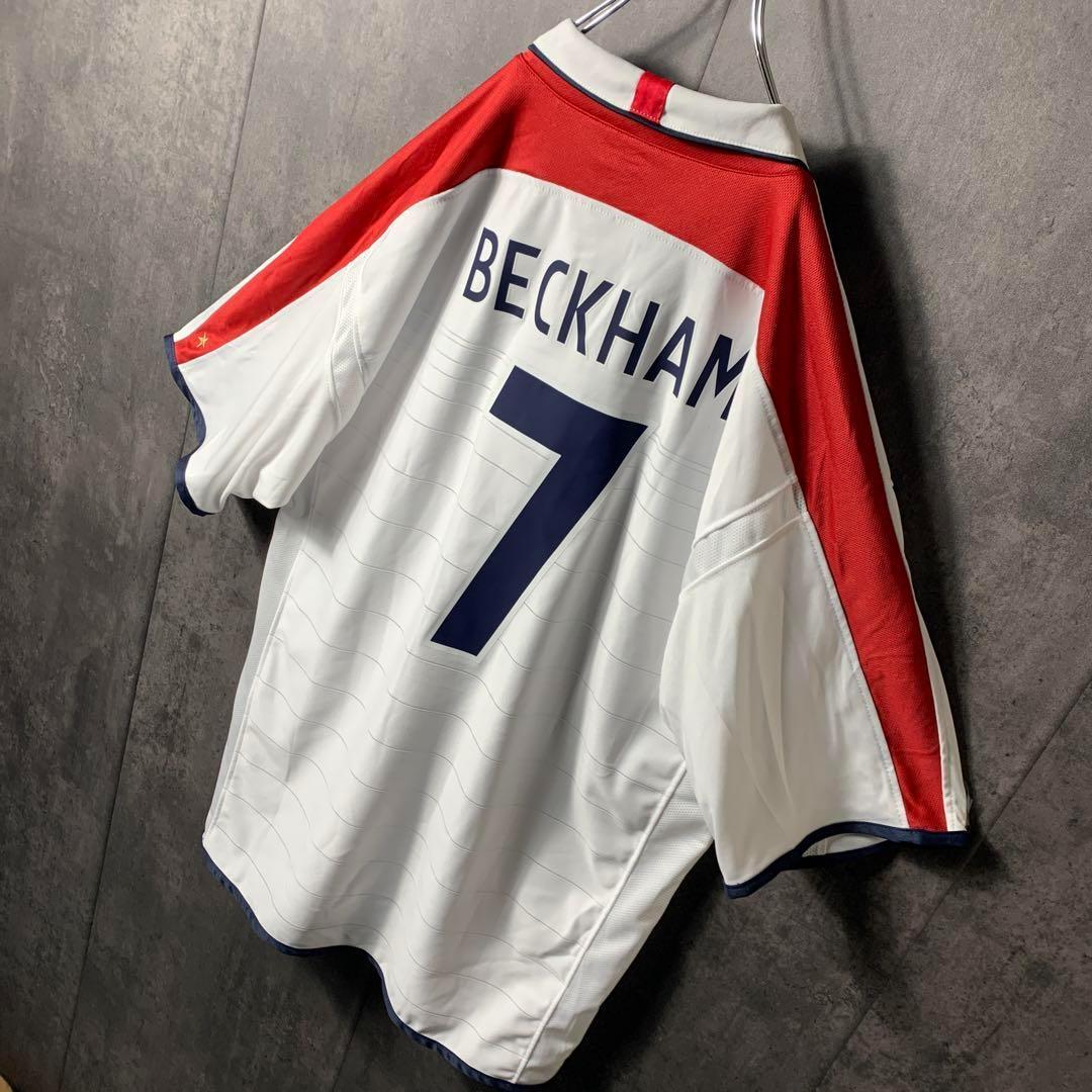 【★ベッカム】 2004年 イングランド代表 7 サッカー ゲームシャツ 2XL