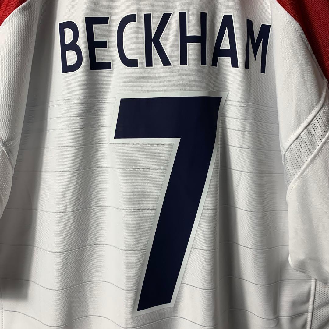 【★ベッカム】 2004年 イングランド代表 7 サッカー ゲームシャツ 2XL