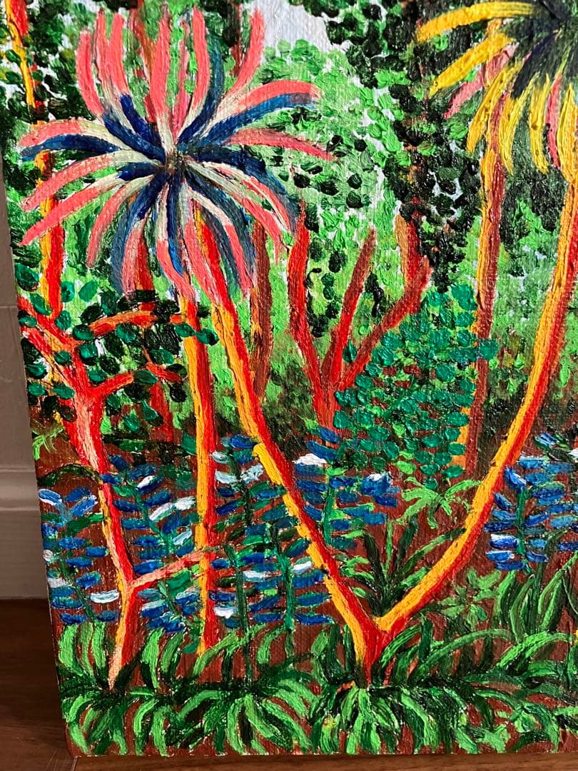 絵画　油絵　風景画　ジャングル　F4